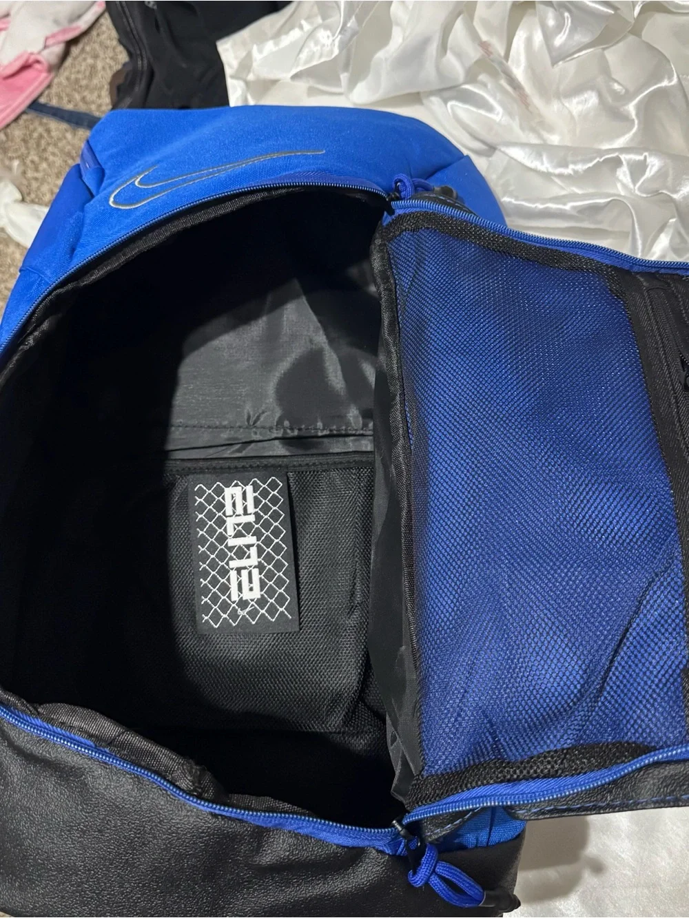 Nike Elite Backpack Royal Blue Black Basketball Sports Laptop School Bag